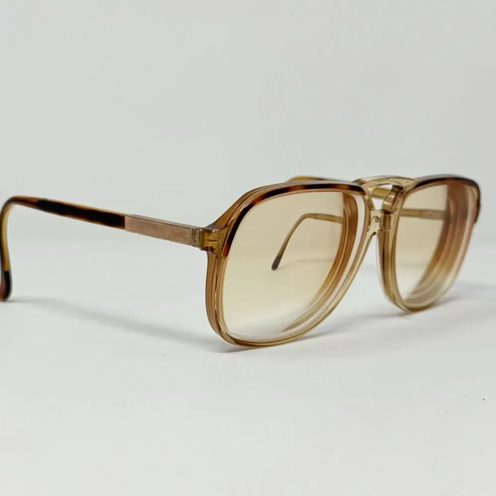 Vintage Couturier by Classic Claude Amber Eyeglass Frames France 57-20-150